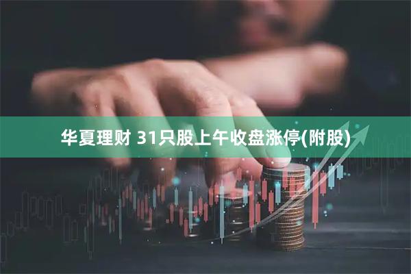 华夏理财 31只股上午收盘涨停(附股)