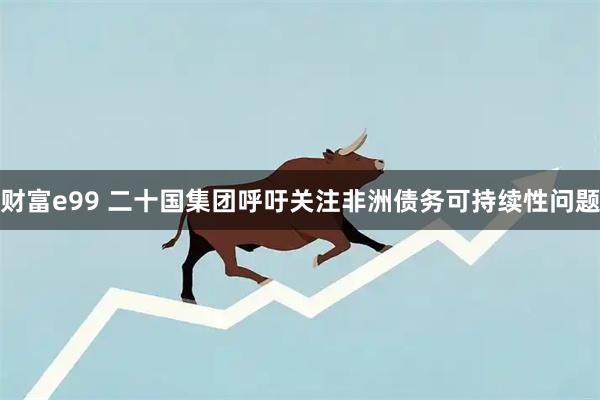 财富e99 二十国集团呼吁关注非洲债务可持续性问题