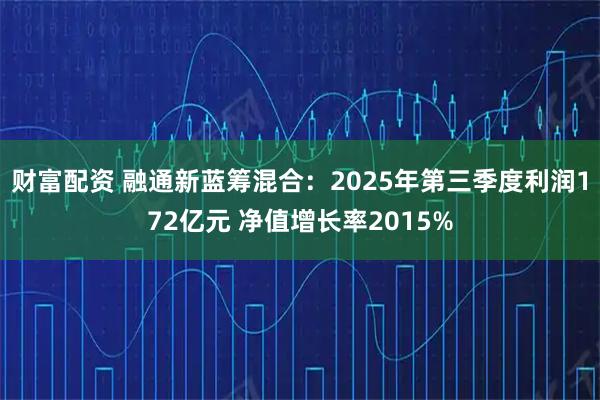 财富配资 融通新蓝筹混合：2025年第三季度利润172亿元 净值增长率2015%