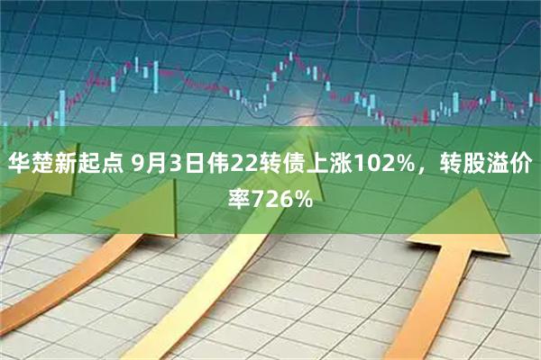 华楚新起点 9月3日伟22转债上涨102%，转股溢价率726%